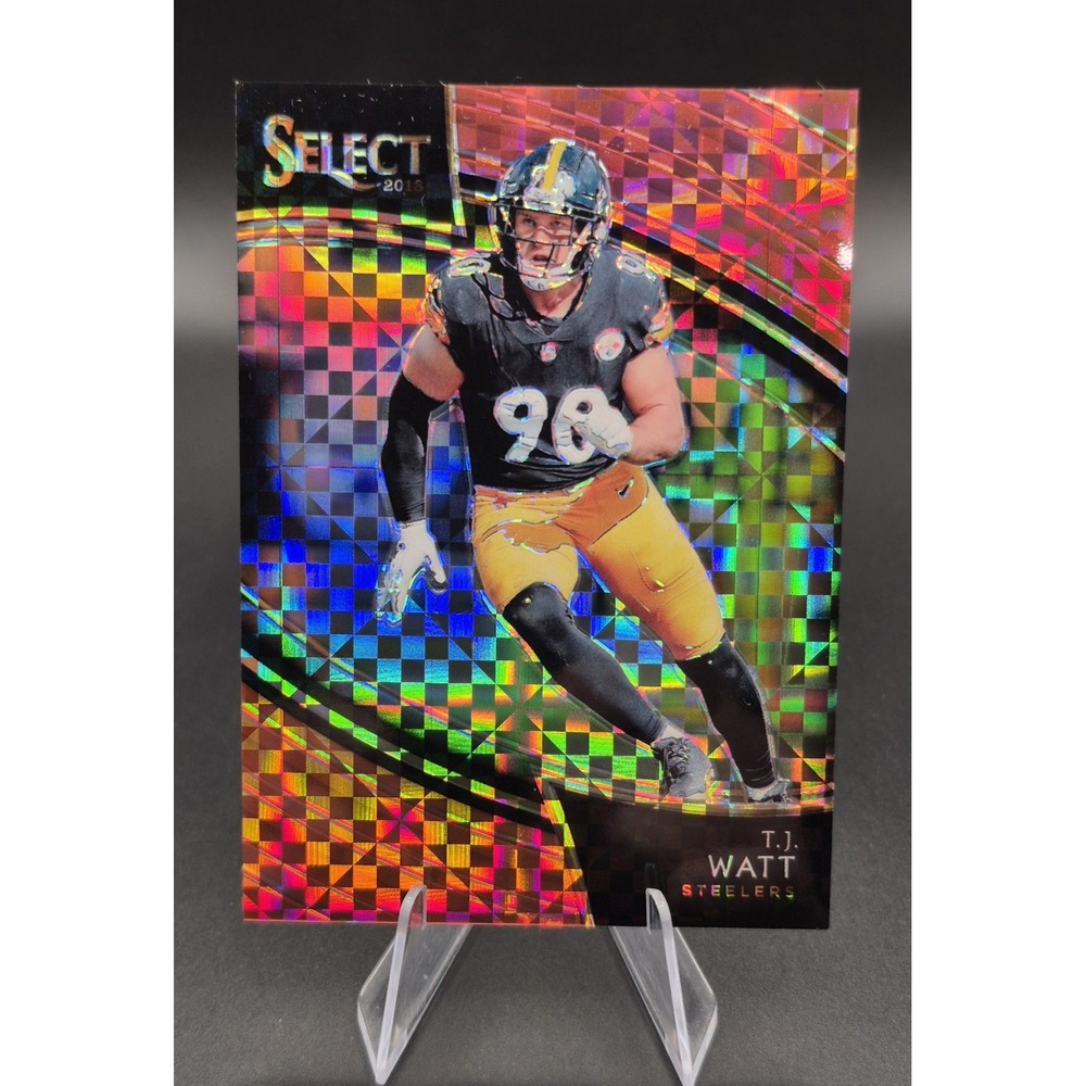 2018 Panini Select T.J. Watt #211 Field Level Red Prizm /49 Steelers SP